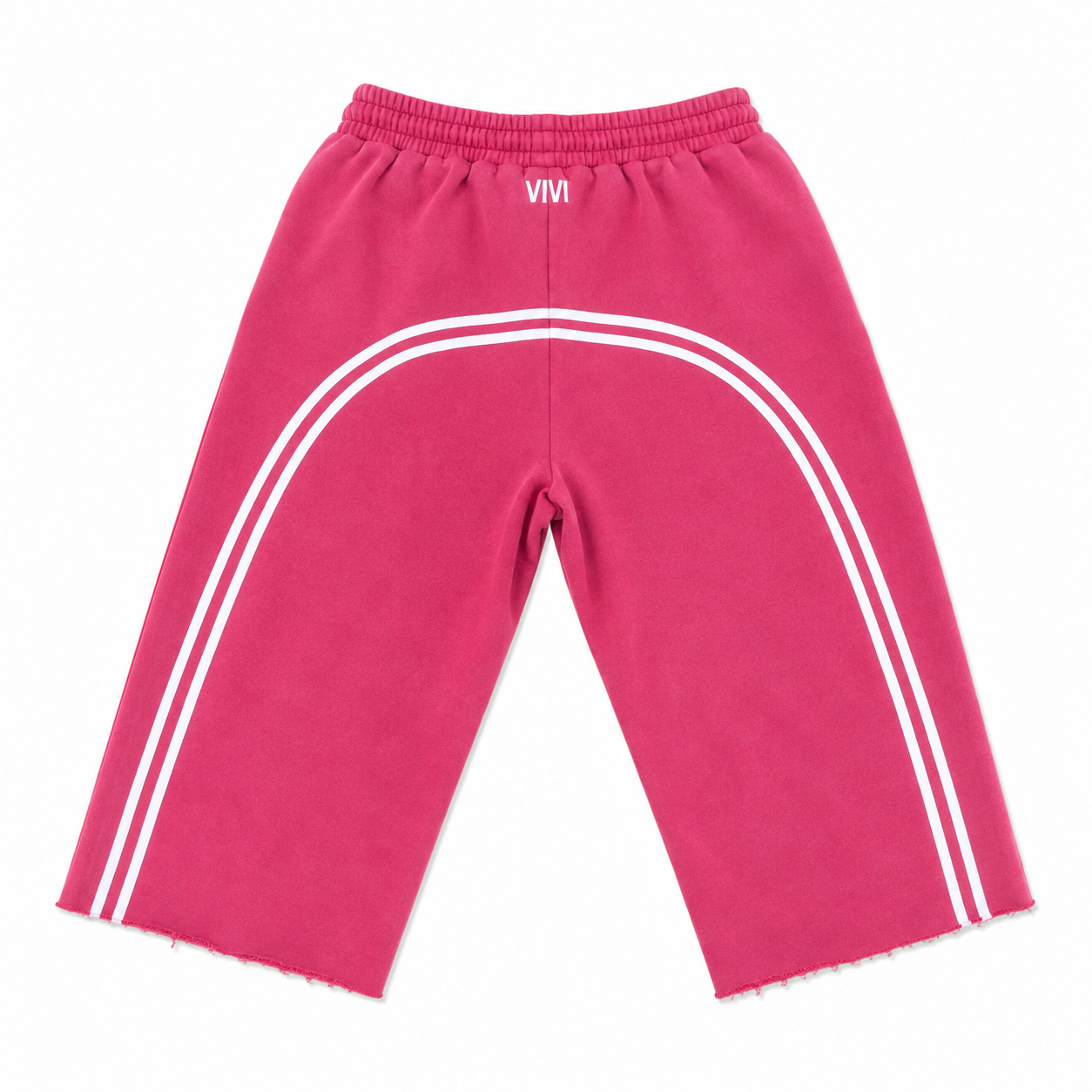 OVERSIZED PINK “V-STAR” CUTOFFS