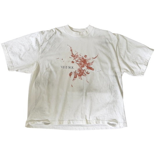 OVERSIZED WHITE SOL TEE