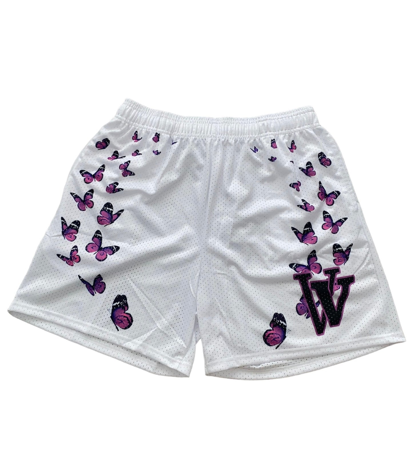 WHITE BUTTERFLY SHORTS